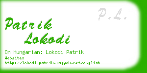 patrik lokodi business card